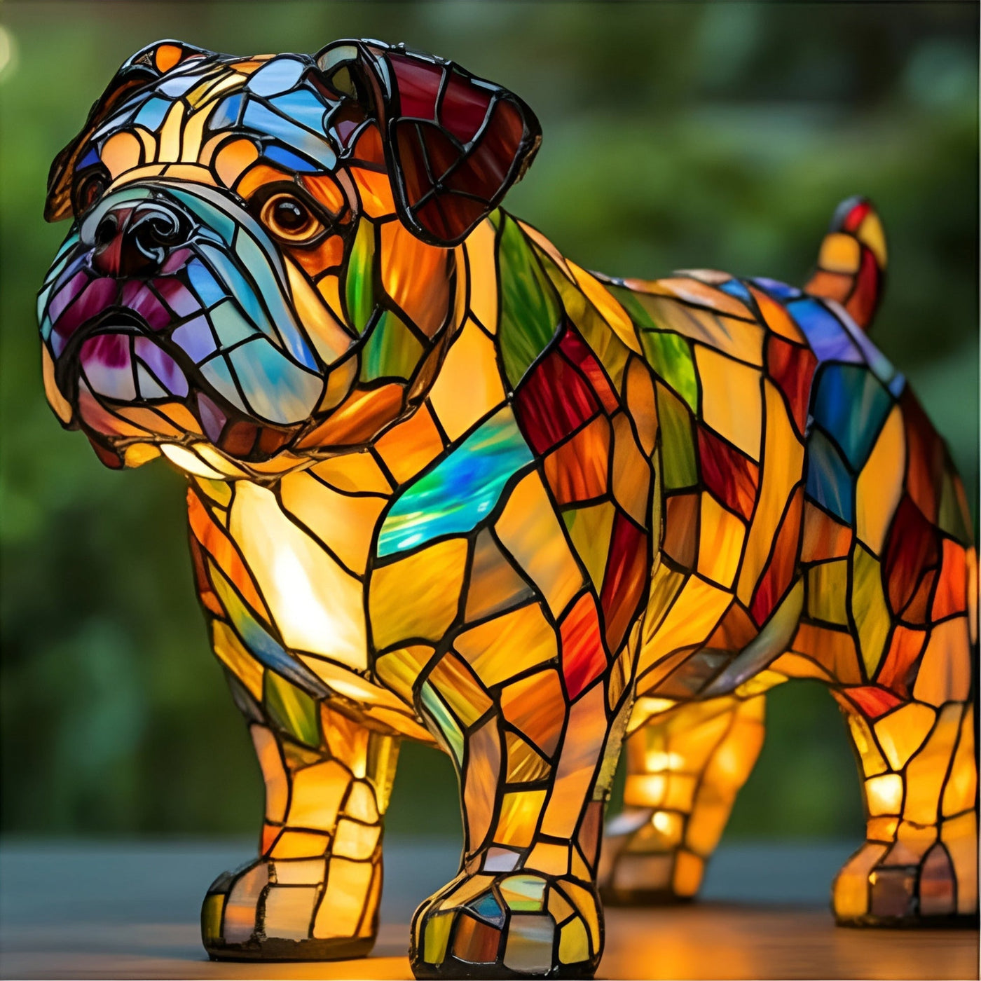 Thor | Magical Coloured Glass Dog Lamp
