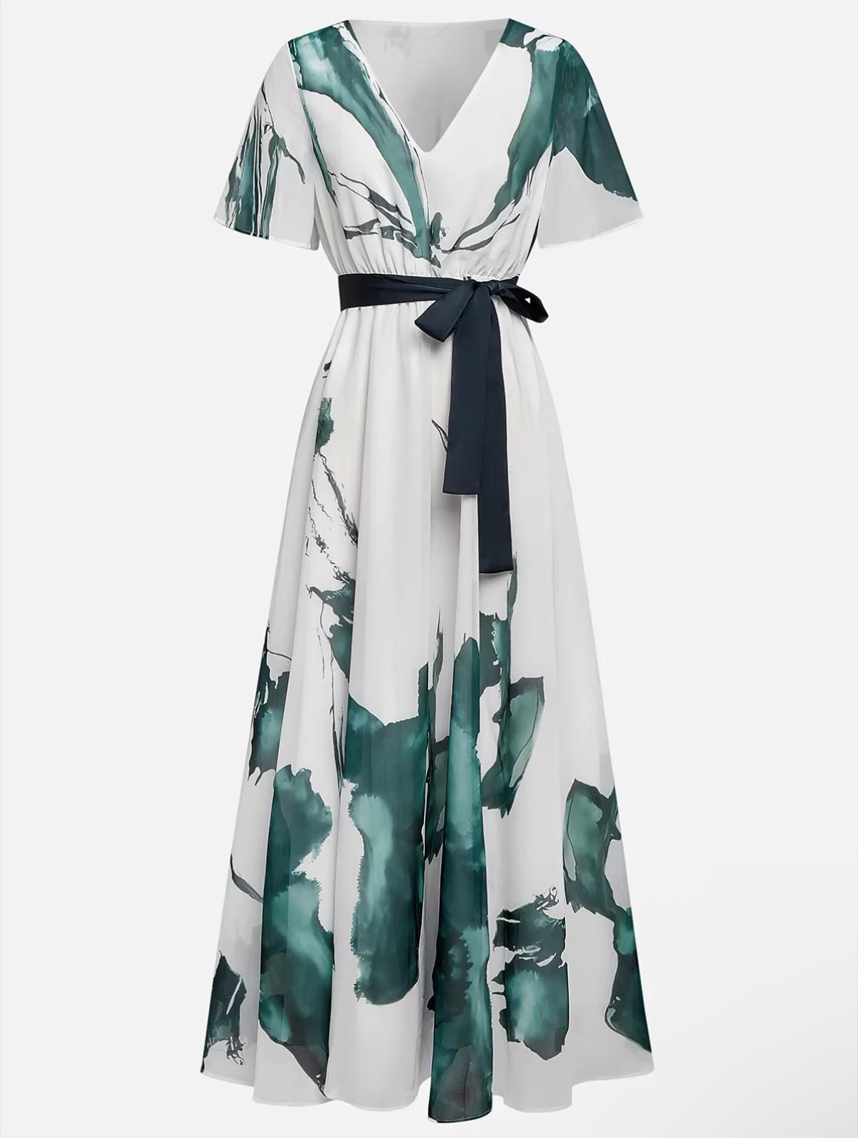 Alina | Watercolour Effect Long Dress