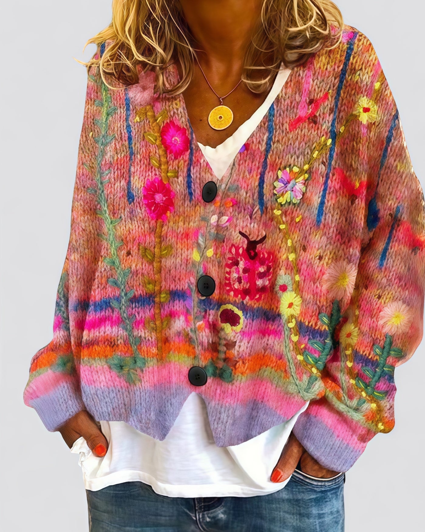 Callie | Elegant floral cardigan
