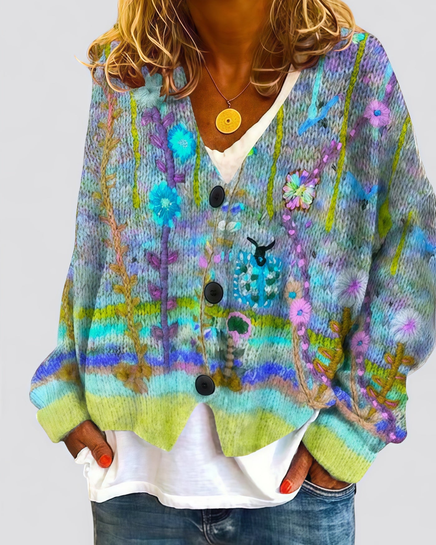 Callie | Elegant floral cardigan