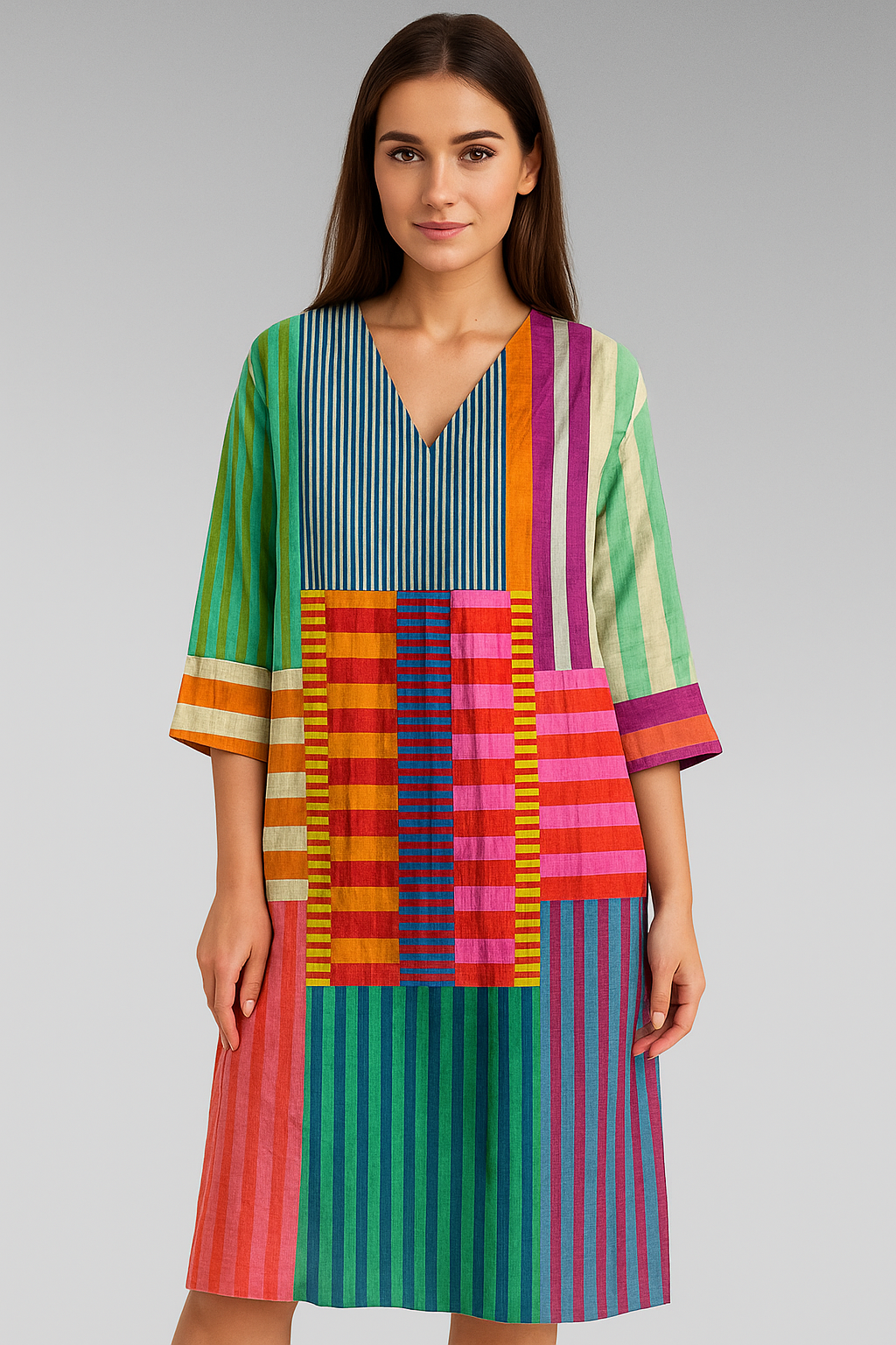 Lia™ | Elegant Geometric Dress