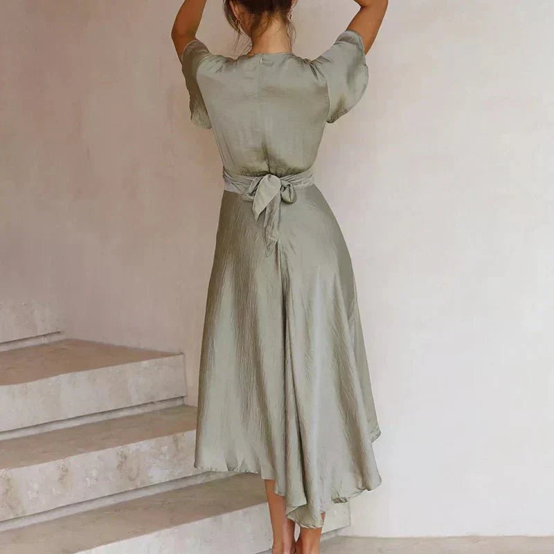 Rosella™ | Elegant Midi Dress with Ruffles