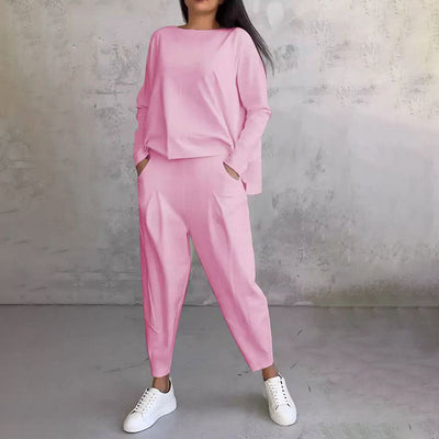 Luara™ | Two-Piece Set Long Sleeve Crew Neck