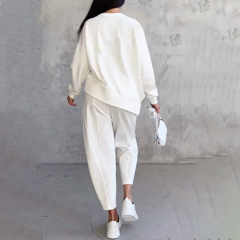 Luara™ | Two-Piece Set Long Sleeve Crew Neck