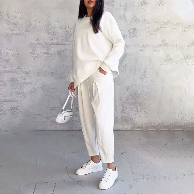 Luara™ | Two-Piece Set Long Sleeve Crew Neck
