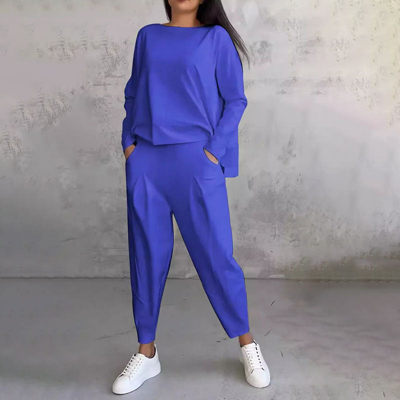 Luara™ | Two-Piece Set Long Sleeve Crew Neck