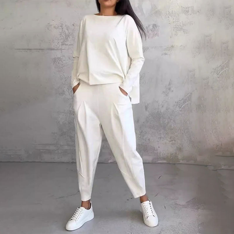 Luara™ | Two-Piece Set Long Sleeve Crew Neck