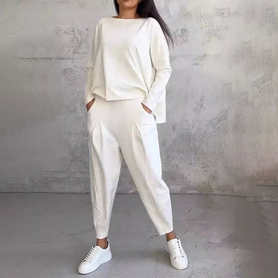 Luara™ | Two-Piece Set Long Sleeve Crew Neck