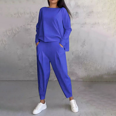 Luara™ | Two-Piece Set Long Sleeve Crew Neck