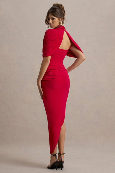Taylor - Asymmetrical, Twisted Maxi Dress