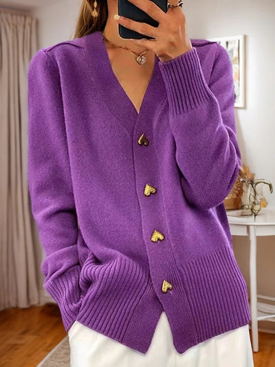 Adele | Elegant Cardigan with Heart Buttons